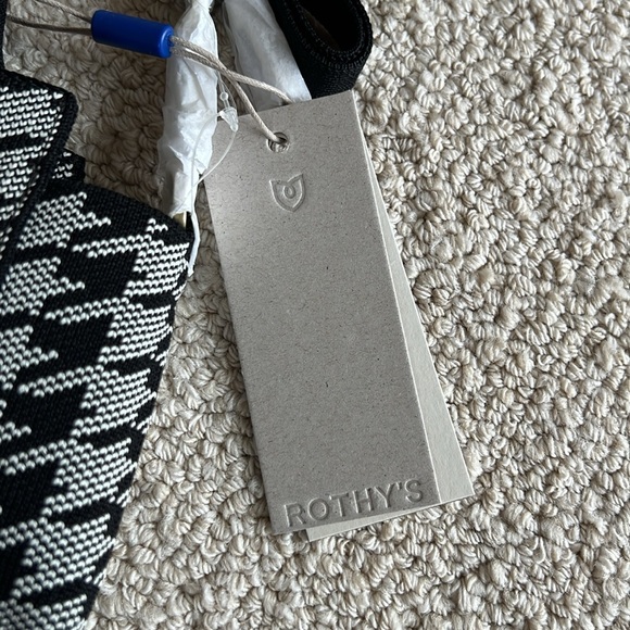 Rothy's Black and White Houndstooth Petite Classic Tote. - Picture 4 of 4